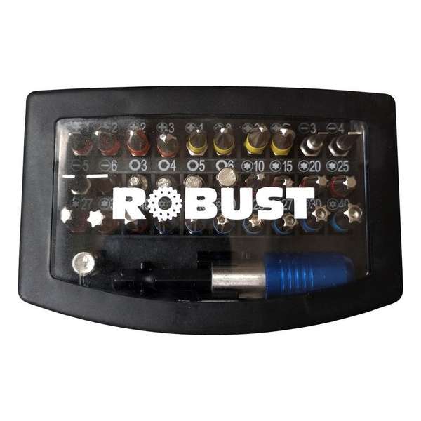 Robust Schroevendraaier Bits Set 32-Delige Robust Schroevendraaier Bits Set 32-Delige