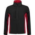 Tricorp Soft Shell Jack Bi-Color - Workwear - 402002 - Zwart-Rood - maat 4XL