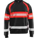Blaklader Sweater High Vis - Zwart/High Vis Rood - S