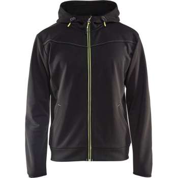 Blåkläder 3363-2526 Hoodie met rits Zwart/Geel maat L