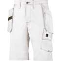 Snickers 3075 Schilders Shorts met holsterzakken Wit maat 56