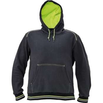 Hooded sweater Knoxfield antraciet/geel 3XL