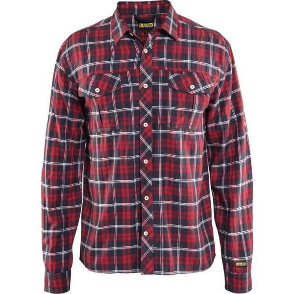 Blåkläder 3299-1138 Overhemd flanel Heren Rood/Marineblauw maat XXXL Blåkläder 3299-1138 Overhemd flanel Heren Rood/Marineblauw maat XXXL
