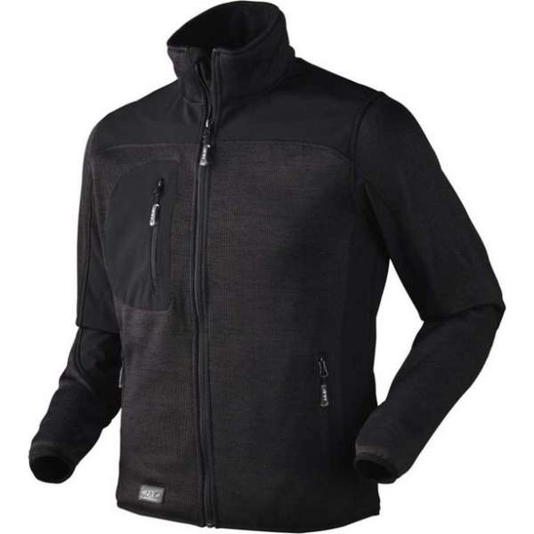 JAK 6155 Gebreid Fleecevest-Zwart-XXL JAK 6155 Gebreid Fleecevest-Zwart-XXL