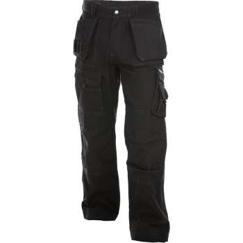 Dassy Texas Canvas holsterzakkenbroek met kniezakken 200595 - binnenbeenlengte Standaard (81-86 cm) - Zwart - 63