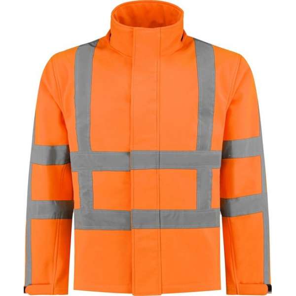 EM Traffic Softshell Jas RWS Oranje - Maat 7XL EM Traffic Softshell Jas RWS Oranje - Maat 7XL