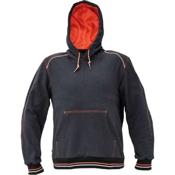 Knoxfield hooded sweater antraciet/rood XL Knoxfield hooded sweater antraciet/rood XL