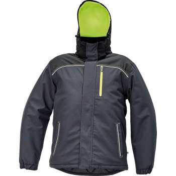 Knoxfield Winterjas parka antraciet/geel, maat 2XL