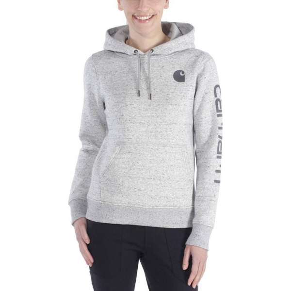 Carhartt Clarksburg Sleeve Logo Hoodie-Grijs-L Carhartt Clarksburg Sleeve Logo Hoodie-Grijs-L