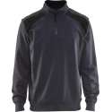 Blåkläder 3353-1158 Sweater halve rits Medium Grijs/Zwart maat XL