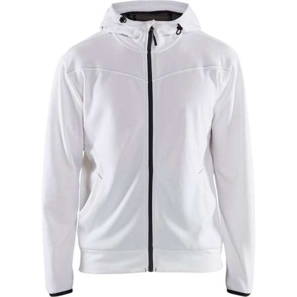 Blåkläder 3363-2526 Hoodie met rits Wit/Donkergrijs maat XL
