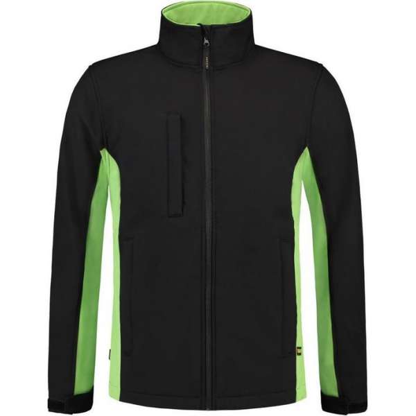 Tricorp Soft Shell Jack Bi-Color - Workwear - 402002 - Zwart / Lime - maat 5XL Tricorp Soft Shell Jack Bi-Color - Workwear - 402002 - Zwart / Lime - maat 5XL