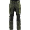Blaklader Service werkbroek met stretch - Army Groen/Zwart - D124