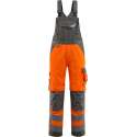 Mascot amerikaanse overall Newcastle fluorrood/donkerantraciet
