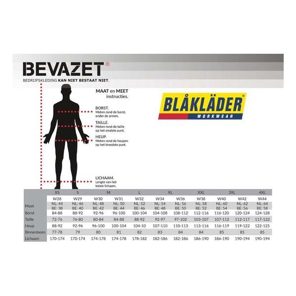 Blåkläder 2610-1800 Bretelbroek Grijs maat 50 Blåkläder 2610-1800 Bretelbroek Grijs maat 50