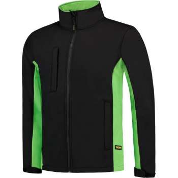 Tricorp soft shell jack bi-color - Workwear - 402002 - zwart / lime - maat L