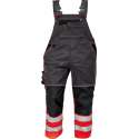 Amerikaanse breteloverall Signalisatie Knoxfield HV fluor antraciet/rood, maat 56