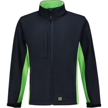 Tricorp soft shell jack bi-color - 402002 - navy / limoen - maat 5XL