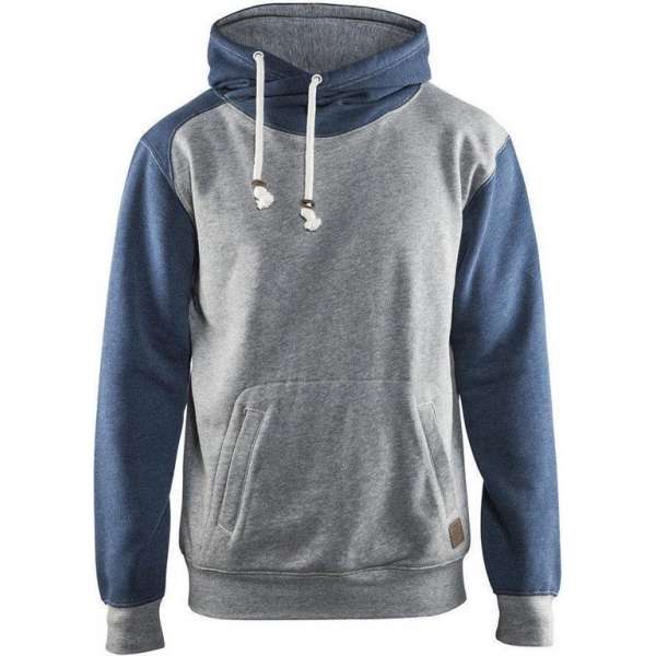 Blåkläder 3399-1157 Hooded Sweatshirt Limited Melange Grey/Blue maat 4XL Blåkläder 3399-1157 Hooded Sweatshirt Limited Melange Grey/Blue maat 4XL