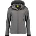L&S Jas Capuchon Softshell Dames - Vrouwen - Grijs - S