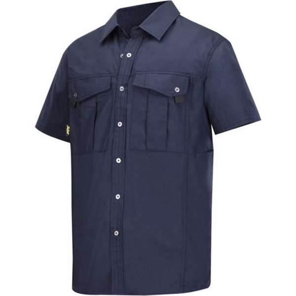 Snickers Rip Stop Shirt korte mouwen - 8506-9500 - navy - maat XL Snickers Rip Stop Shirt korte mouwen - 8506-9500 - navy - maat XL