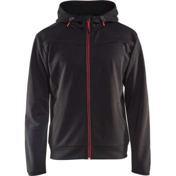 Blåkläder 3363-2526 Hoodie met rits Zwart/Rood maat XS
