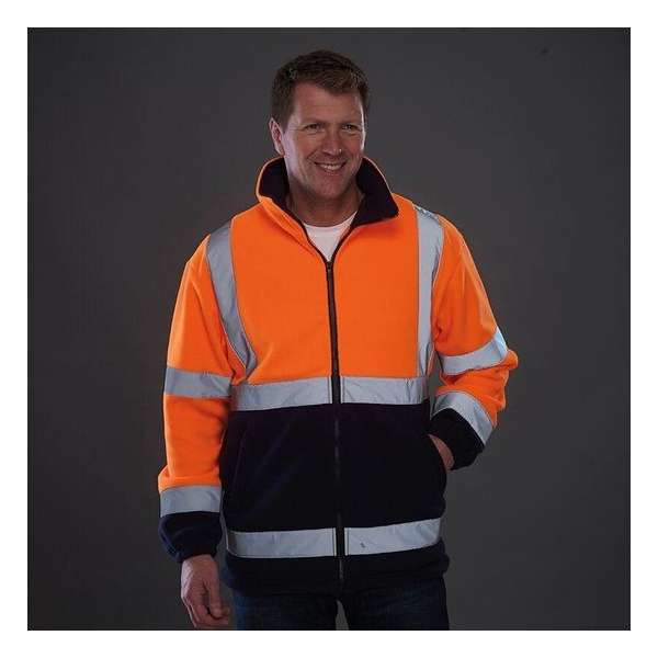 RWS fleece jack, S t/m 3XL 3XL Marineblauw/Oranje