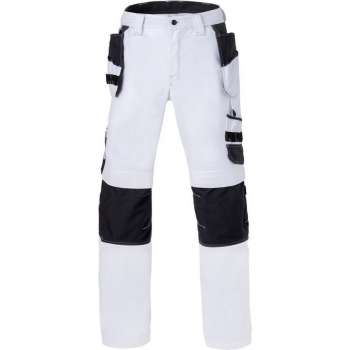 Havep Werkbroek knz + tp Attitude 80230 - Wit/Charcoal - 46