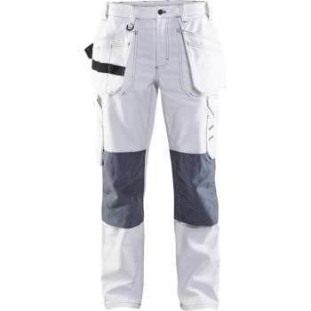 Blåkläder 7131-1210 Dames Schilders Werkbroek Wit/Grijs maat 36