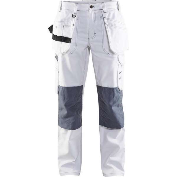 Blåkläder 7131-1210 Dames Schilders Werkbroek Wit/Grijs maat 36 Blåkläder 7131-1210 Dames Schilders Werkbroek Wit/Grijs maat 36
