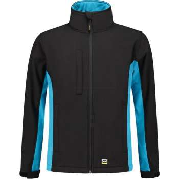Tricorp soft shell jack bi-color - 402002 - zwart/turquoise - maat 7XL