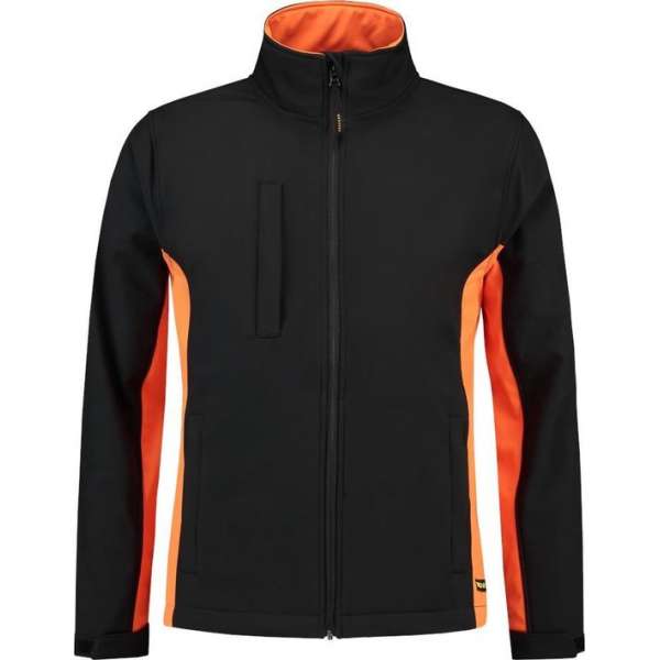 Tricorp Soft Shell Jack Bi-Color - Workwear - 402002 - Zwart / Oranje - maat XXS Tricorp Soft Shell Jack Bi-Color - Workwear - 402002 - Zwart / Oranje - maat XXS