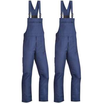 Overall in dubbele verpakking, hydronblauw, maat 48