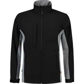 Tricorp Soft Shell Jack Bi-Color - Workwear - 402002 - Zwart / Grijs - maat 5XL