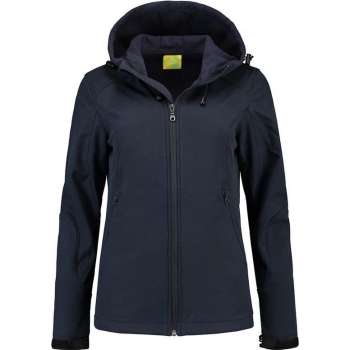 L&S Jas Capuchon Softshell Dames - Vrouwen - Dark Navy - S