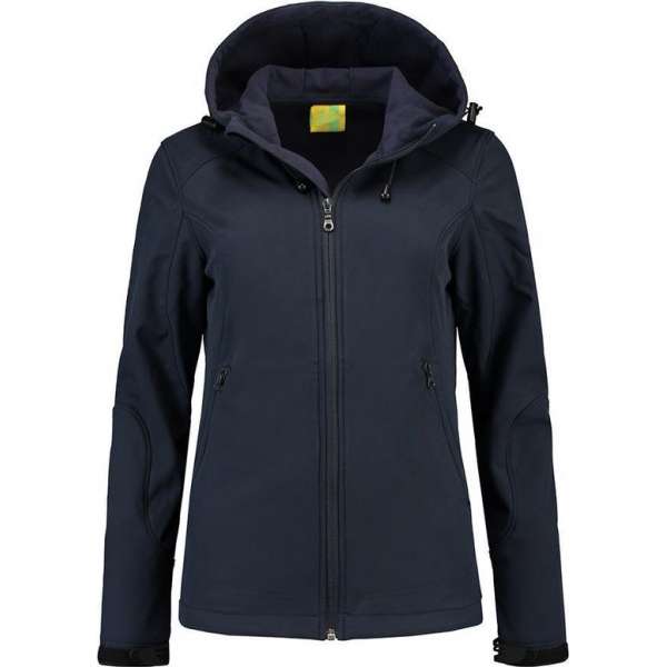 L&S Jas Capuchon Softshell Dames - Vrouwen - Dark Navy - S L&S Jas Capuchon Softshell Dames - Vrouwen - Dark Navy - S