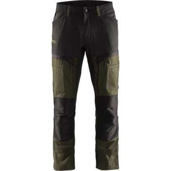 Blaklader Service werkbroek met stretch 1456-1845 - Mannen - Groen/Zwart - 60