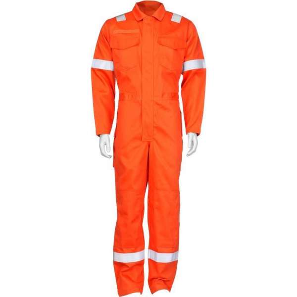 T'RIFFIC® Heren Overall EN470/531/1149 Reflectie 78/21/1% katoen/polyester/carbon Oranje size 64 T'RIFFIC® Heren Overall EN470/531/1149 Reflectie 78/21/1% katoen/polyester/carbon Oranje size 64