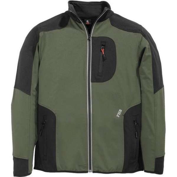FHB RALF Jersey-Fleece Jack 78461 Olijfgroen/ZwartM FHB RALF Jersey-Fleece Jack 78461 Olijfgroen/ZwartM