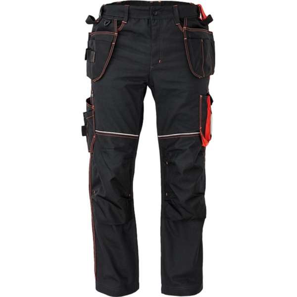 Knoxfield Worker werkbroek 320 antraciet/rood, maat 56 Knoxfield Worker werkbroek 320 antraciet/rood, maat 56