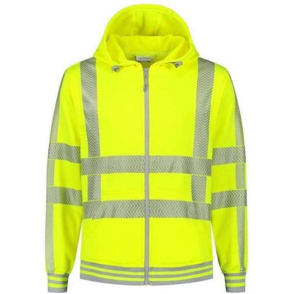 Santino Vermont Hoodi vest (270gr/m2) - Fluor geel | Grijs - S