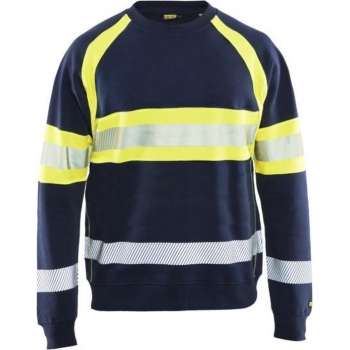 Blaklader Sweater High Vis - Marine/High Vis Geel - 6XL