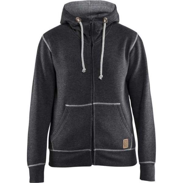 Blåkläder 3373-1157 Hooded met hele rits dames Zwart Mêlee maat S Blåkläder 3373-1157 Hooded met hele rits dames Zwart Mêlee maat S