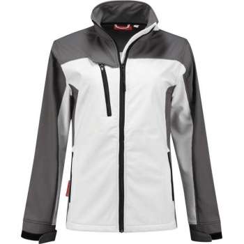 WorkWoman Softshell Jack Summer - 25081 wit / grijs - Maat L