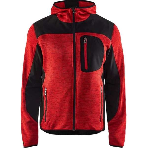 Blaklader 4930 Gebreide Werktrui met Softshell Rood/Zwart Blaklader 4930 Gebreide Werktrui met Softshell Rood/Zwart