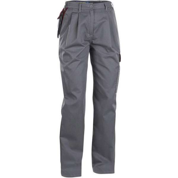Blåkläder 7105-1800 Dames werkbroek Grijs/Bordeaux maat 46 Blåkläder 7105-1800 Dames werkbroek Grijs/Bordeaux maat 46