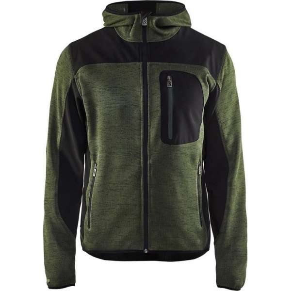 Blaklader Gebreid vest met softshell 4930-2117 - Mannen - Groen - 3XL Blaklader Gebreid vest met softshell 4930-2117 - Mannen - Groen - 3XL