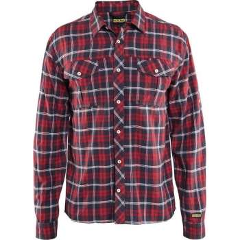 Blåkläder 3299-1138 Overhemd flanel Heren Rood/Marineblauw maat L