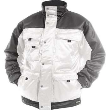 Dassy Profesional Workwear Beaver Winterjas - Tignes Wit/cementgrijs - Mt 3xl