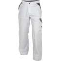 Dassy Nashville Tweekleurige werkbroek 200658 - binnenbeenlengte Plus (87-92 cm) - Wit/Cementgrijs - 54
